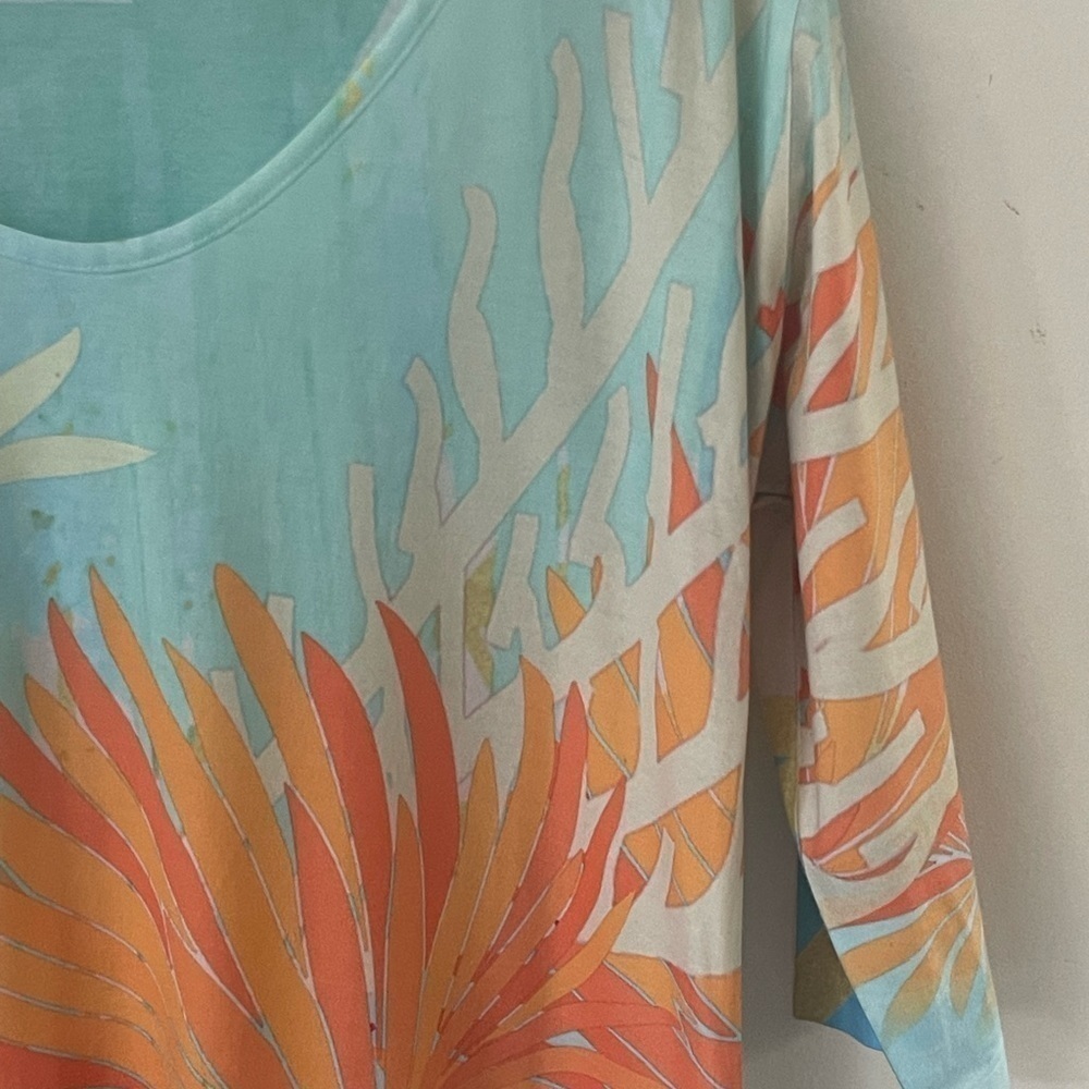 Atelier 5 Gozde Yilmaz Womens Size S Floral 3/4 Sleeve Cotton Poly MIDI - Picture 2 of 11